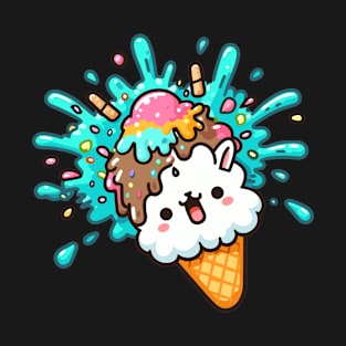 Tilted lama ice cream T-Shirt