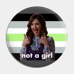 Agender Janet “Not a Girl” (The Good Place) Pin