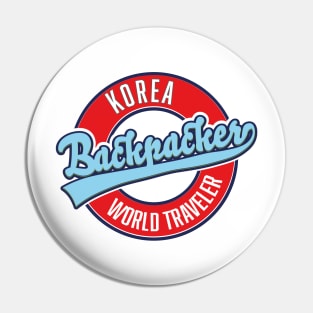 Korea backpacker world traveler Pin