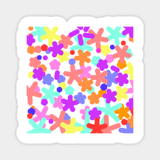 Flowers pattern colorful babies Magnet