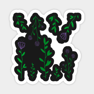 Minimalistic Purple Flowers Magnet