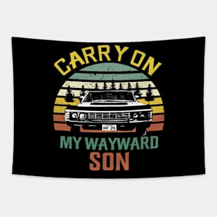 Carry on My Wayward Son Shirts Supernatural Tapestry