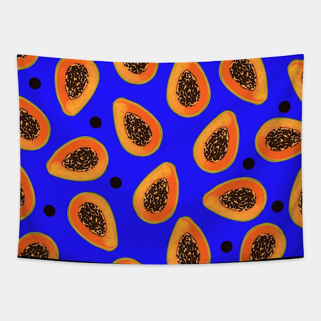 Papaya pattern Tapestry by monika27