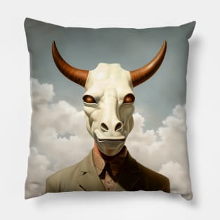 Intelligence: A Non-Conformist Trait on a Dark Background Pillow