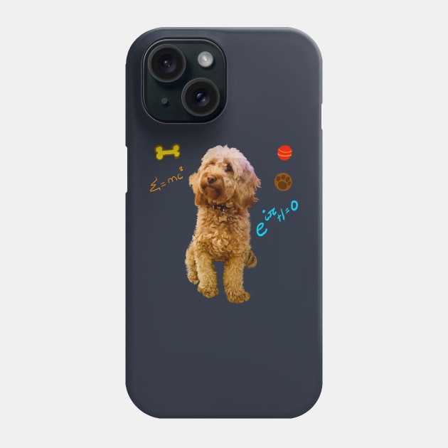 Doggy math with cute Cavoodle, Cavapoo, Cavalier King Charles Spaniel Phone Case by Artonmytee