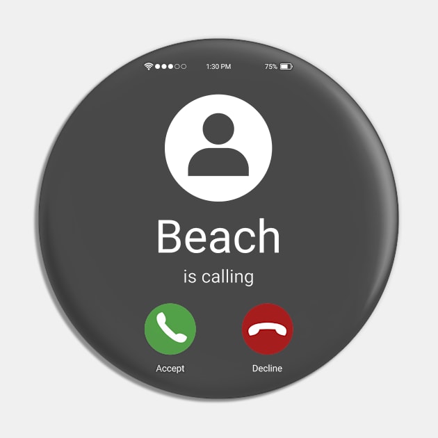 Beach is calling Pin by ShirtBricks