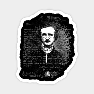 Edgar Allan Poe Portrait Letter 2 Magnet