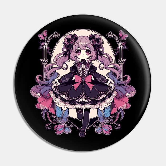 Black Gothic Lolita Pin by DesignDinamique