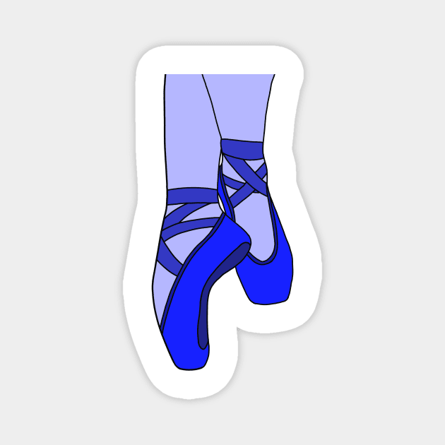 Blue pointe shoes Magnet by CalliesArt