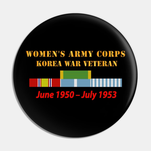 Womens Army Corps - Korea War  Veteran - 1950 - 1953 - WAC - NDSM  - KOREA SVC WAR Service Bar X 300 Pin by twix123844