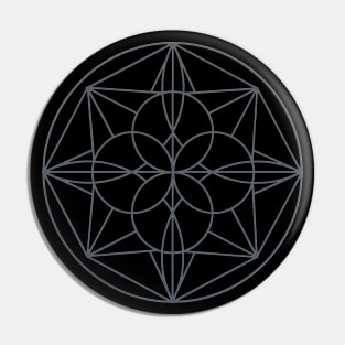 Black Geometric pattern Pin