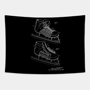 Hockey Shoe Vintage Patent Drawing Funny Novelty Tapestry