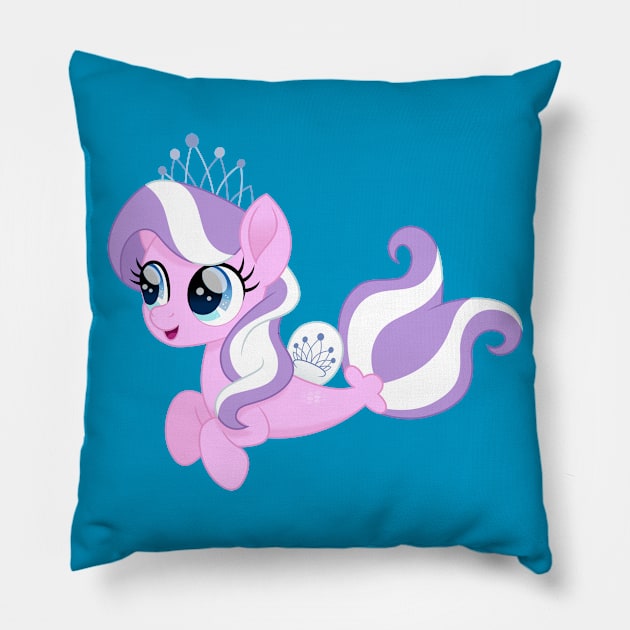 Diamond Tiara seapony Pillow by CloudyGlow