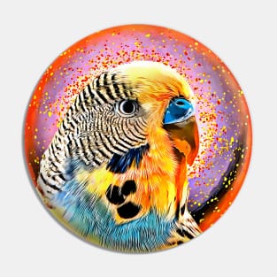 The budgie in bubble Pin