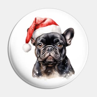 French Bulldog Christmas New Year Pin