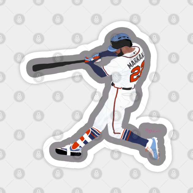 Markakis Digital Drawing Magnet by MajorLeagueArt