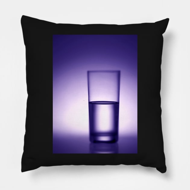 Is Your Glass Half Full or Half Empty? Pillow by robophoto