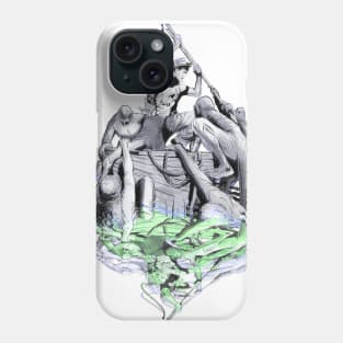 Swamp of Horror Monsters Ghosts Scary Boat Jungle Retro Comic Vintage Phone Case