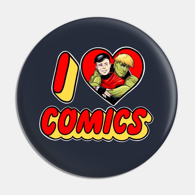 I Love Comics: Billy & Teddy Pin by elliotcomicart