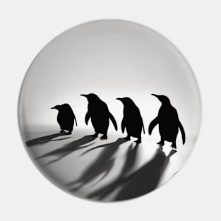 Penguins Shadow Silhouette Anime Style Collection No. 73 Pin