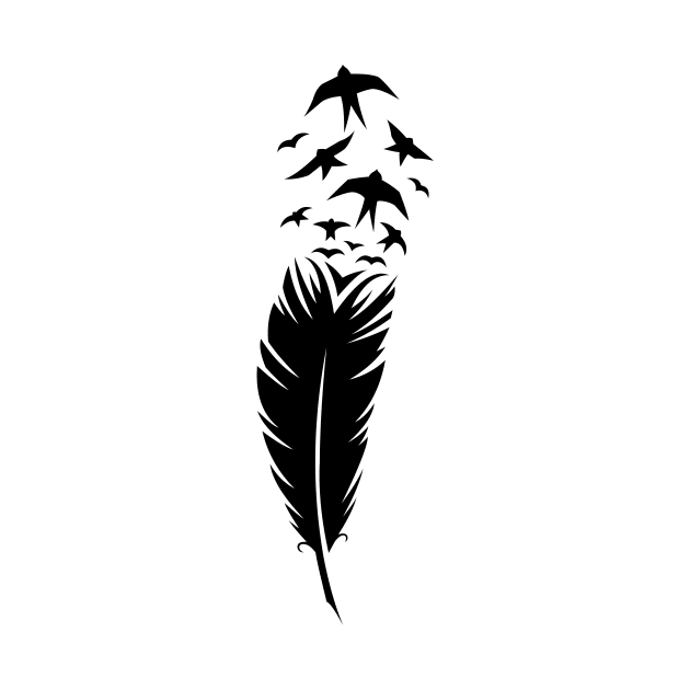 Bird feather illustration by Razym