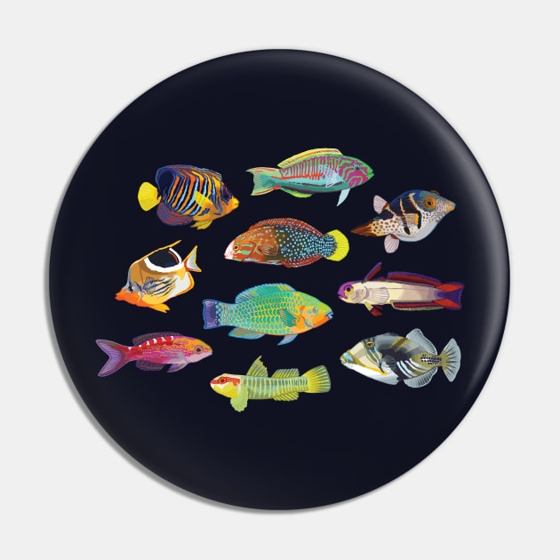 Tropical Fish Pin by Soft Biology