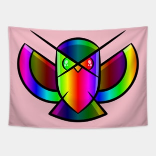 Rainbow Owl Tapestry