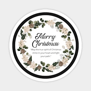 Merry Christmas Round Sticker 21 Magnet