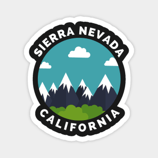 Sierra Nevada California - Sierra Nevada Ski Snowboard Mountain California Yosemite Travel Magnet