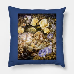 Fairies and a Field Mouse - Etheline Dell Pillow