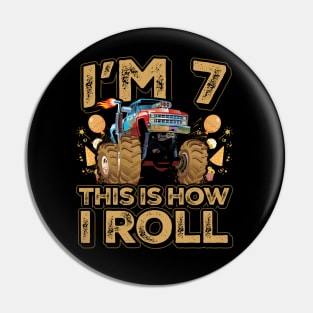 7 Year Old Boy Toddler Monster Truck Party 7th Birthday Pin