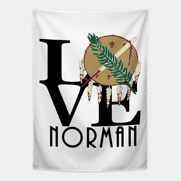 LOVE Norman Oklahoma Tapestry by Oklahoma