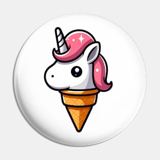 Unicone Funny Pun For Unicorn Lover And Ice Cream Lover Pin