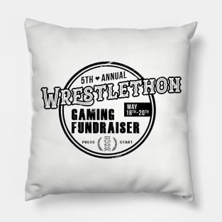 Wrestlethon 5th Anniversary (Dark/No Quotes) Pillow