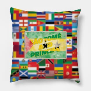São Tomé and Príncipe Vintage style retro souvenir Pillow