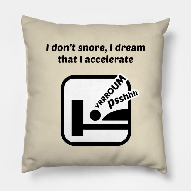 Dreaming | FastLane design Pillow by FastLaneTees