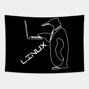 Tux Linux Penguin Tapestry