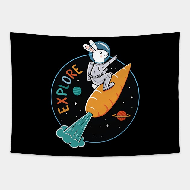 Space Rabbit Tapestry by Otrebor