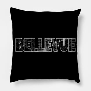 Bellevue Street Map Pillow