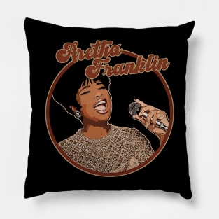 Aretha's Legendary Voice Soul Music Icon Tee Pillow