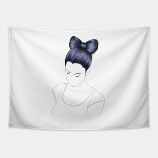 Bow hair Tapestry