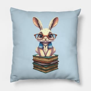 Easter Bunny Book Lover Reader Pillow