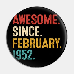 vintage birthday 1952 retro men Pin