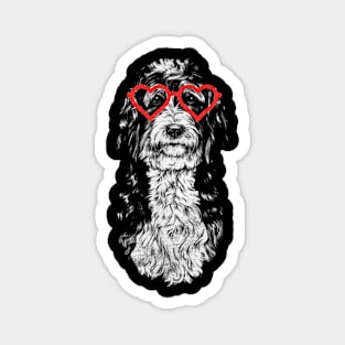 sunglasses puppy dog lovers Magnet