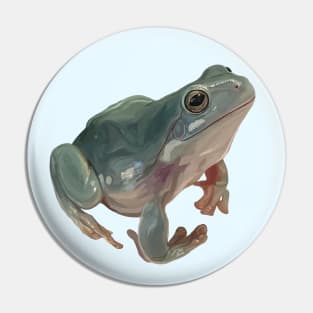 Happy Australian Green Tree Frog Pin