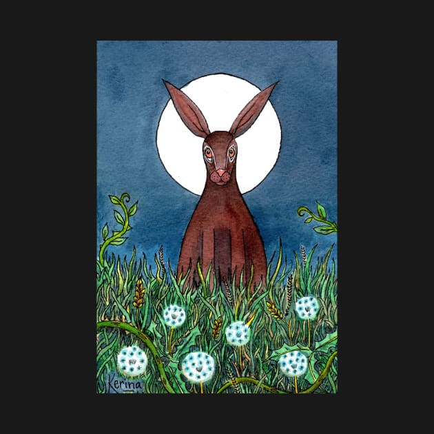 Hare By Full Moon by Keenart