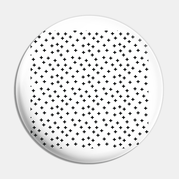 Black hand drawn pluses pattern on white Pin by bigmoments