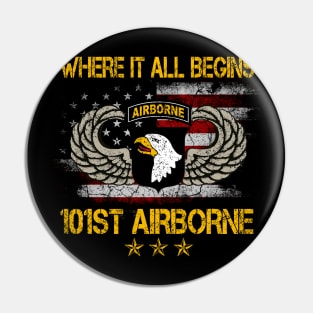 Where It All Begins 101st Airborne Division US Army Gift Veterans Day Pin