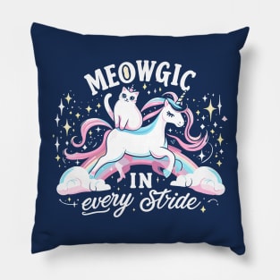 meowgic in every stride Pillow