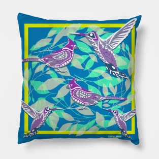 the garden of the birds ecopop pattern Pillow